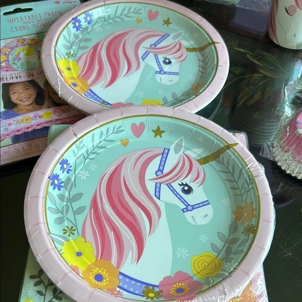 Magical Unicorn Party Supply Set. Vintage , discontinued, hard to find.